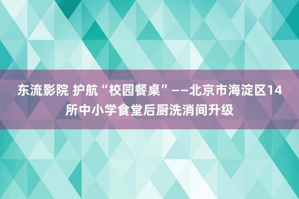 东流影院 护航“校园餐桌”——北京市海淀区14所中小学食堂后厨洗消间升级