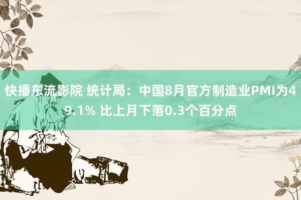 快播东流影院 统计局：中国8月官方制造业PMI为49.1% 比上月下落0.3个百分点