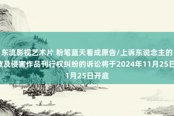 东流影视艺术片 粉笔蓝天看成原告/上诉东说念主的3起波及侵害作品刊行权纠纷的诉讼将于2024年11月25日开庭