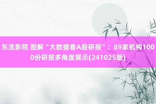 东流影院 图解“大数据看A股研报”：89家机构1000份研报多角度展示(241025版)