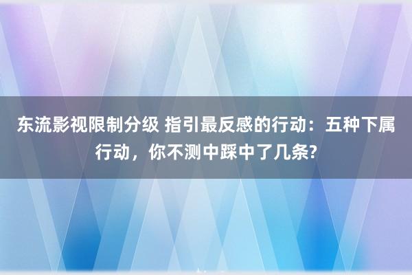 东流影视限制分级 指引最反感的行动：五种下属行动，你不测中踩中了几条?