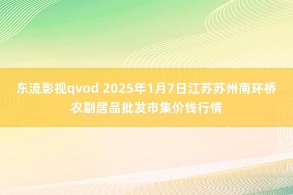 东流影视qvod 2025年1月7日江苏苏州南环桥农副居品批发市集价钱行情