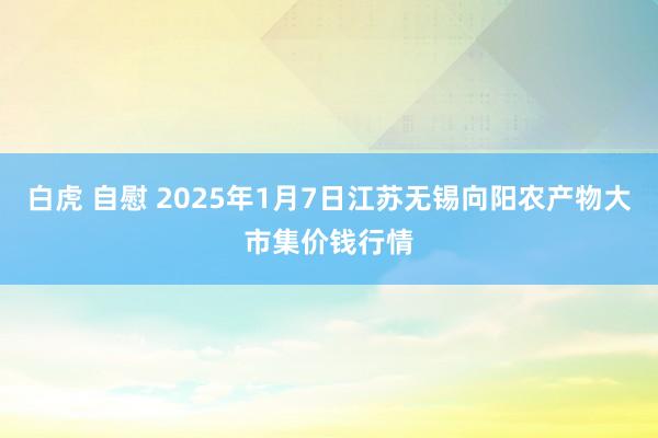 白虎 自慰 2025年1月7日江苏无锡向阳农产物大市集价钱行情