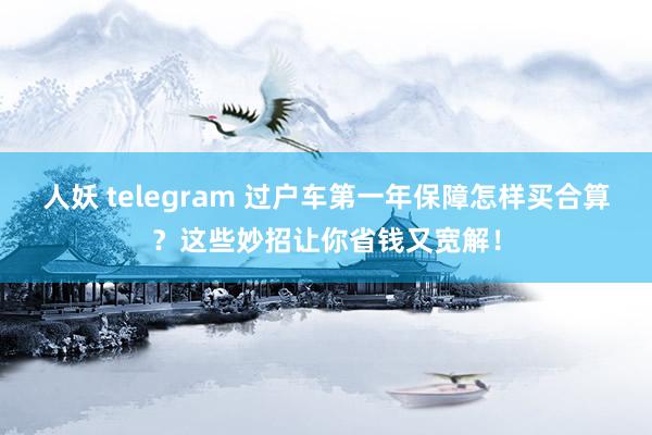 人妖 telegram 过户车第一年保障怎样买合算？这些妙招让你省钱又宽解！