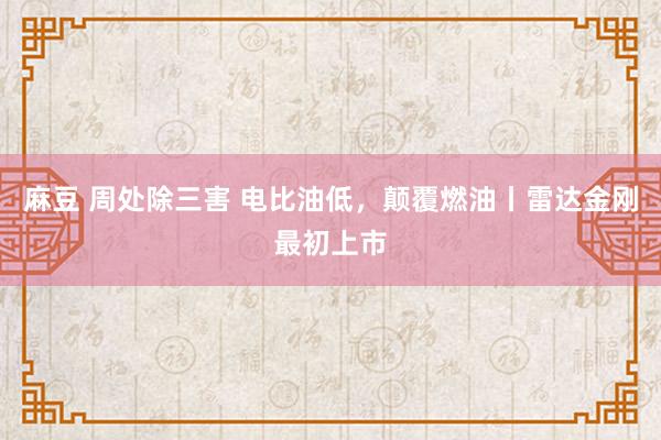 麻豆 周处除三害 电比油低，颠覆燃油丨雷达金刚最初上市